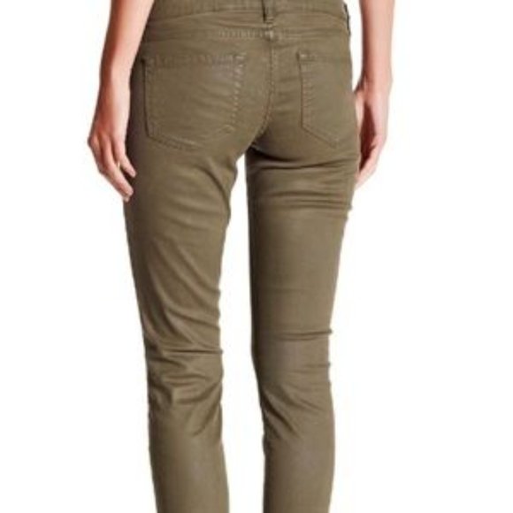 The Kooples Khaki Leather Effect Coated Jeans Ankle Length sz 28 - Picture 9 of 9